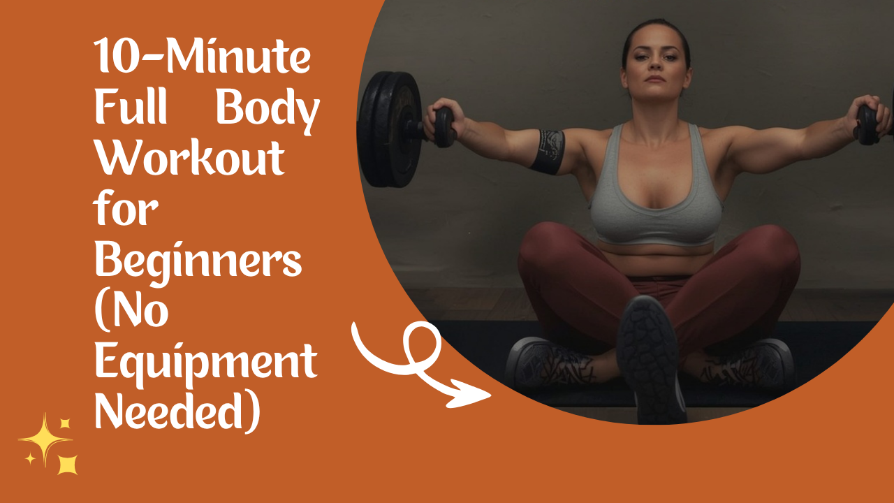Person doing bodyweight squats at home — 10-minute full-body beginner workout