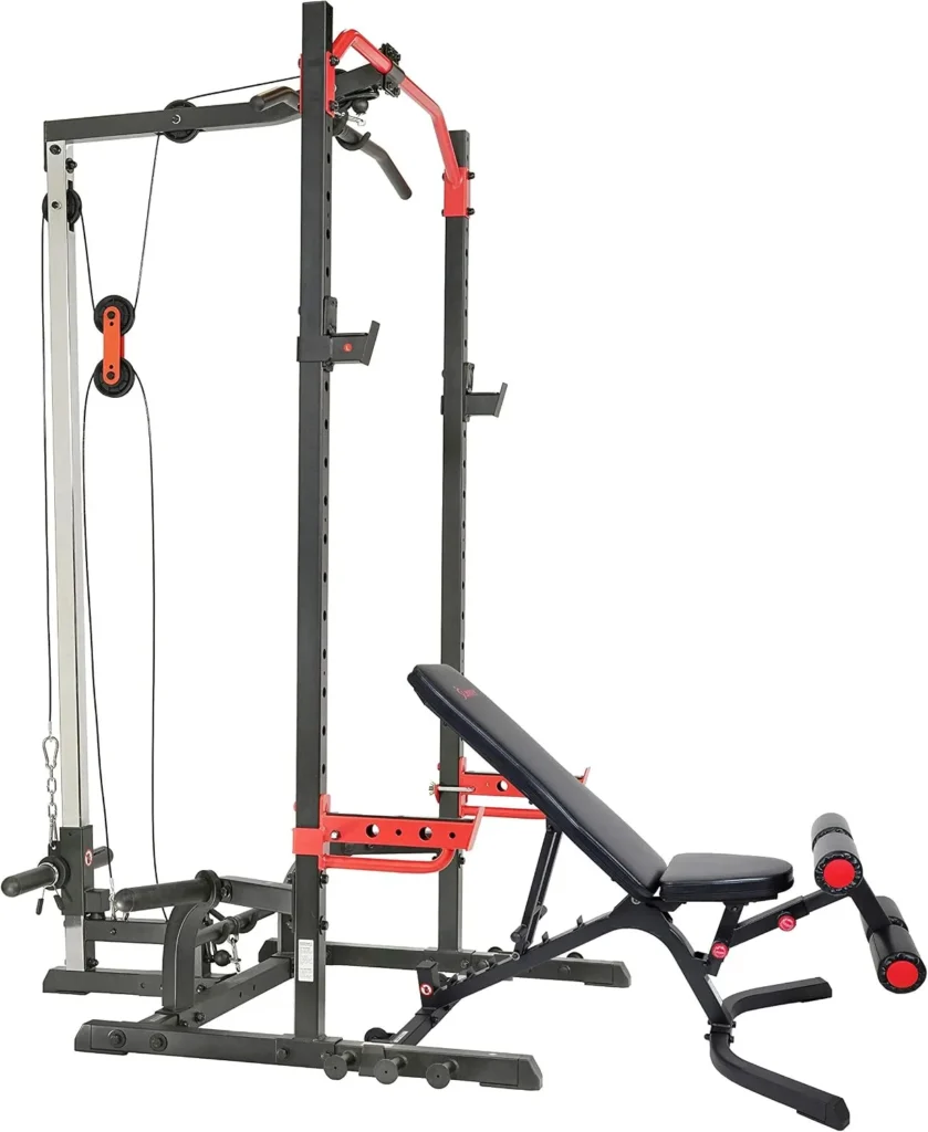 Power rack with pull-up bar for home barbell training