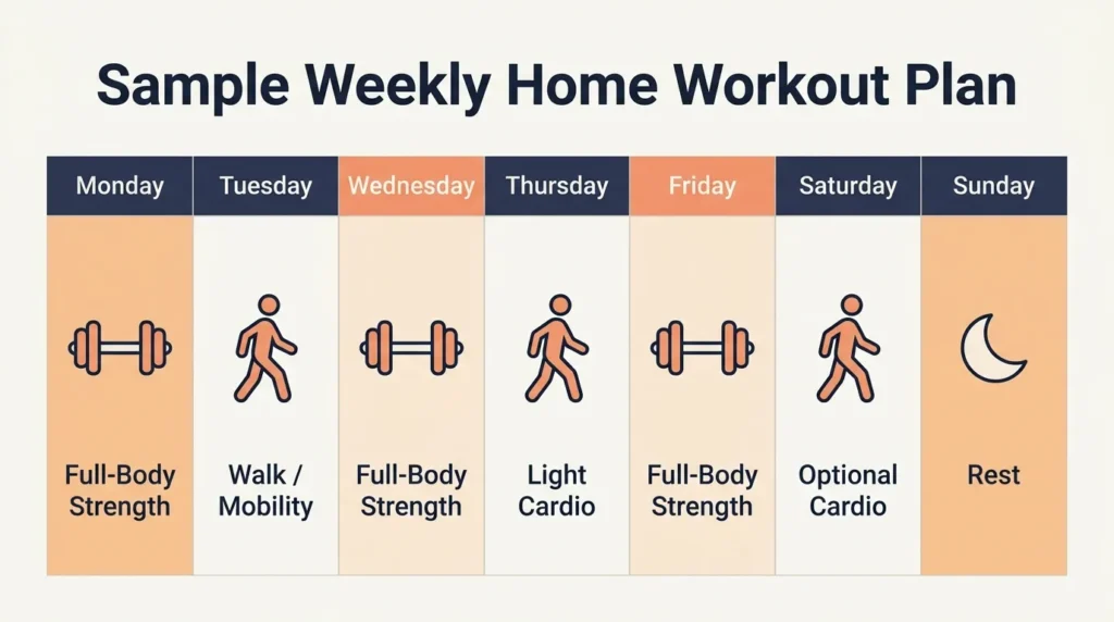 Sample Weekly Home Workout Plan