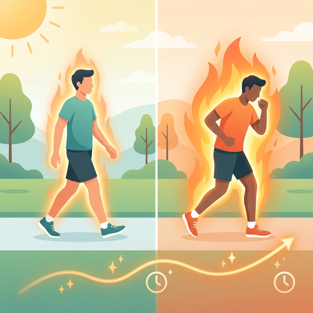 Walking vs. Running for Weight Loss: The “Afterburn Effect”