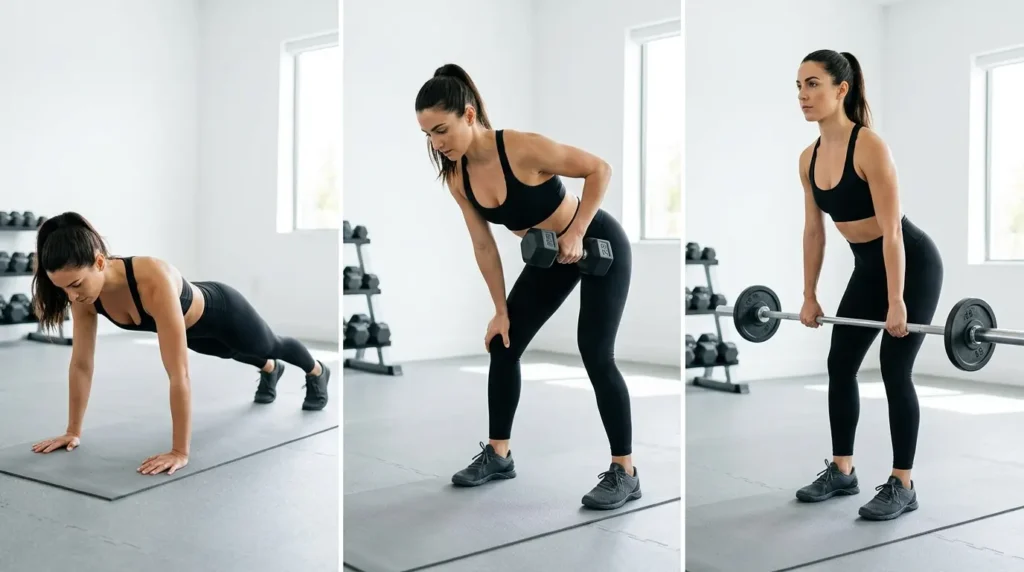 Three key exercises from a 3 day full body workout routine