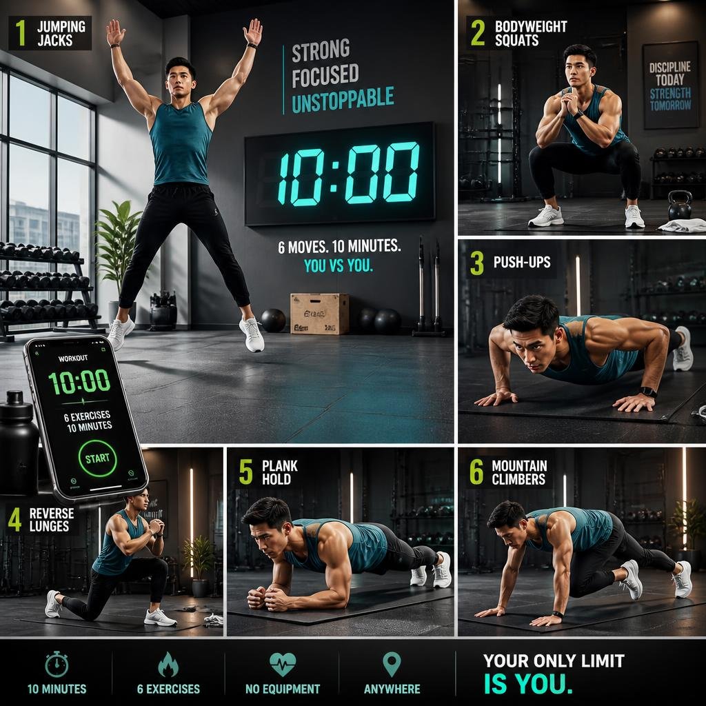 The workout-Do each exercise for 40 seconds