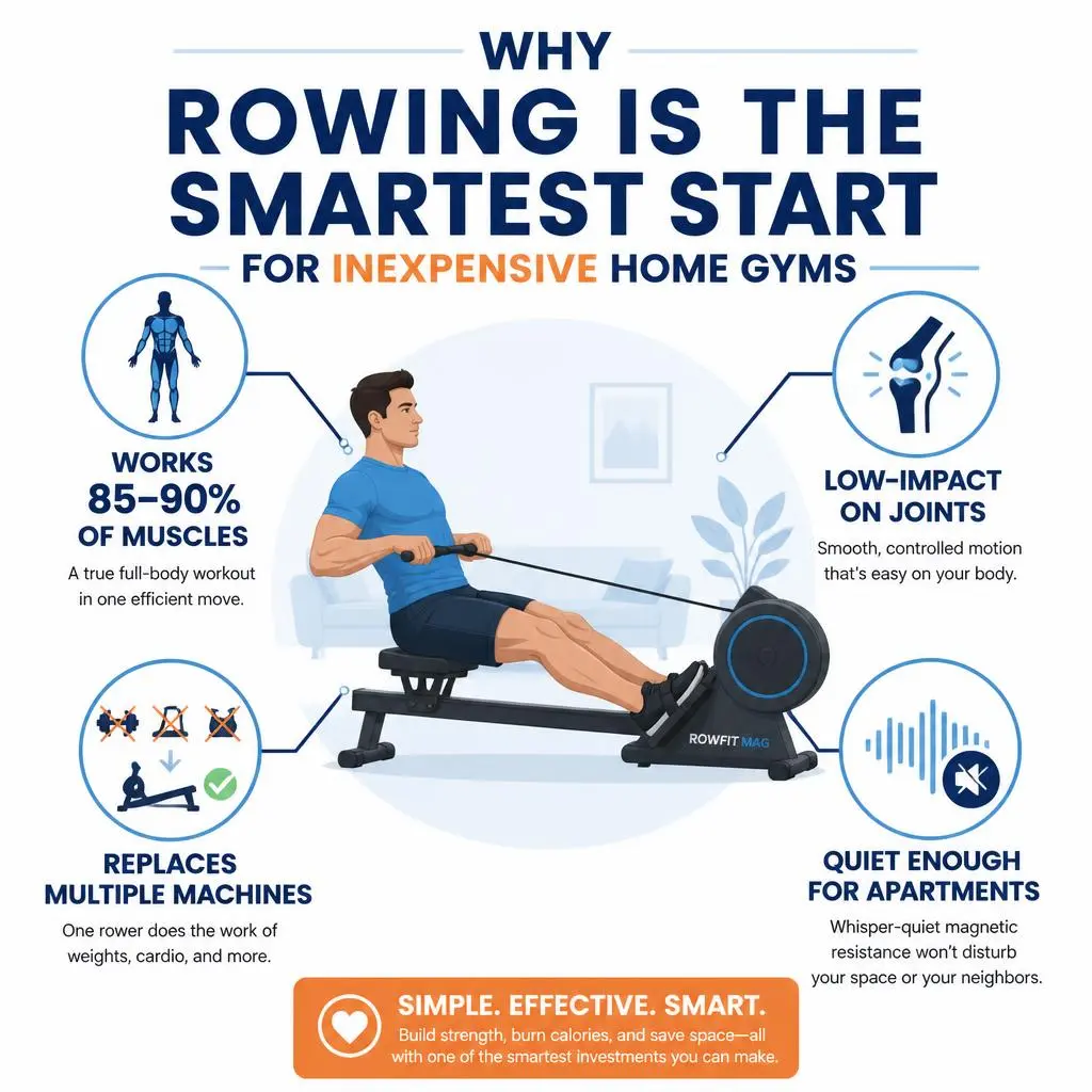 Inexpensive Home Gyms: Why Rowing Is the Smartest Start for Inexpensive Home Gyms