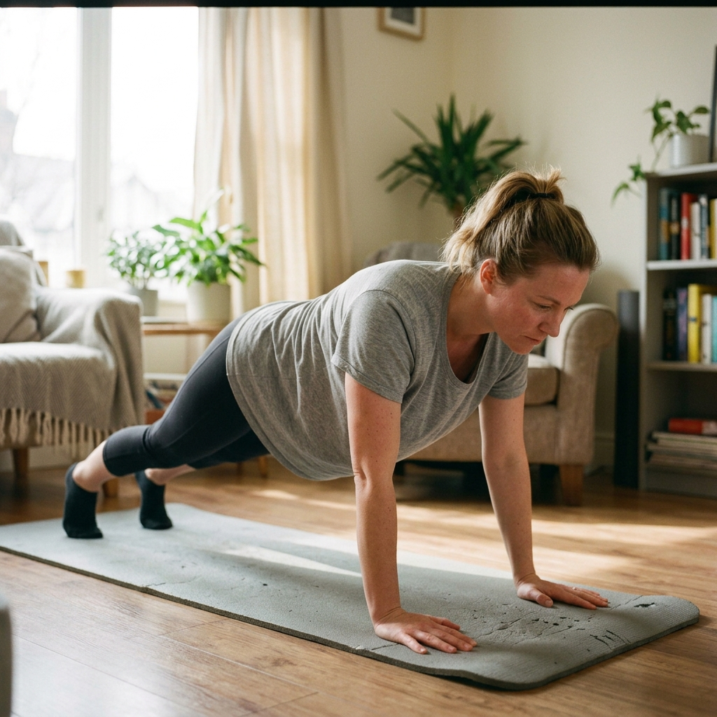 exercises to lose belly fat at home for beginners - modified plank