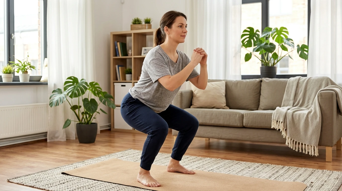 Beginner bodyweight workout — simple no-equipment exercises at home