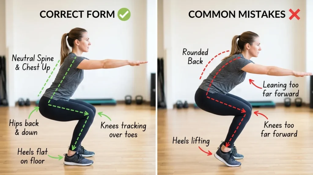 Bodyweight exercises for beginners — proper form and easy variations